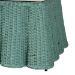 bali & pari Palm Bohemian Seafoam Green Scallop Rattan Ottoman - BSOPalm-Green Rattan-Ottoman w/ Cushion