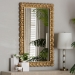 Baxton Studio Vadim Antique Gold Wood Accent Mirror with Seashell Border - BSORXW-10950-Wall Mirror