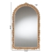Baxton Studio Caitlin Antique Gold Finished Wood Arch Accent Wall Mirror with Carved Leaf Border - BSORXW-10951-Wall Mirror