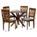 Baxton Studio Sadie Modern Grey and Walnut Brown Wood 5-Piece Dining Set - BSOSadie-Grey/Walnut-5PC Dining Set