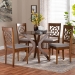 Baxton Studio Sadie Modern Grey and Walnut Brown Wood 5-Piece Dining Set - BSOSadie-Grey/Walnut-5PC Dining Set