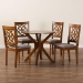 Baxton Studio Sadie Modern Grey and Walnut Brown Wood 5-Piece Dining Set - BSOSadie-Grey/Walnut-5PC Dining Set