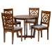 Baxton Studio Valerie Modern Grey and Walnut Brown Wood 5-Piece Dining Set