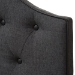 Baxton Studio Windsor Modern and Contemporary Dark Grey Fabric Upholstered Scalloped Buttoned Queen Size Headboard - BSOBBT6620-Dark Grey-Queen HB-H1217-20