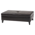Baxton Studio Sandusky Large Dark Brown Storage Ottoman affordable modern furniture in Chicago, Large Dark Brown Storage Ottoman, Living Room Furniture Chicago