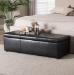 Baxton Studio Dennehy Black Modern Ottoman - BSOY-168-Promote-Black