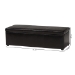 Baxton Studio Dennehy Dark Brown Modern Ottoman - BSOY-168-Promote-dark brown
