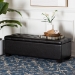 Baxton Studio Roanoke Ottoman-Brown - BSOBBT3101-Dark Brown-OTTO