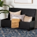 Baxton Studio Roanoke Ottoman-Brown - BSOBBT3101-Dark Brown-OTTO
