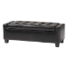 Baxton Studio Manchester Ottoman in Black - BSOY-172-Black-OTTO