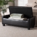 Baxton Studio Manchester Ottoman in Black - BSOY-172-Black-OTTO