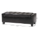 Baxton Studio Manchester Ottoman in Black - BSOY-172-Black-OTTO