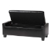 Baxton Studio Manchester Ottoman in Black - BSOY-172-Black-OTTO