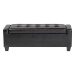 Baxton Studio Manchester Ottoman in Black - BSOY-172-Black-OTTO