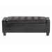 Baxton Studio Manchester Ottoman in Black - BSOY-172-Black-OTTO