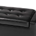 Baxton Studio Manchester Ottoman in Black - BSOY-172-Black-OTTO