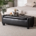 Baxton Studio Manchester Ottoman in Black - BSOY-172-Black-OTTO