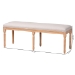 Baxton Studio Clairette Wood Traditional French Bench - BSOTSF-9303-Beige-OTTO