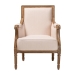 Baxton Studio Chavanon Wood & Light Beige Linen Traditional French Accent Chair - BSOASS500Mi CG4