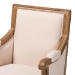 Baxton Studio Chavanon Wood & Light Beige Linen Traditional French Accent Chair - BSOASS500Mi CG4