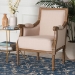 Baxton Studio Chavanon Wood & Light Beige Linen Traditional French Accent Chair - BSOASS500Mi CG4