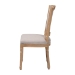 Baxton Studio Estelle  Chic Rustic French Country Cottage Weathered Oak Beige Fabric Button-tufted Upholstered Dining Chair - BSOTSF-9341