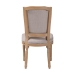Baxton Studio Estelle  Chic Rustic French Country Cottage Weathered Oak Beige Fabric Button-tufted Upholstered Dining Chair - BSOTSF-9341