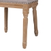 Baxton Studio Estelle  Chic Rustic French Country Cottage Weathered Oak Beige Fabric Button-tufted Upholstered Dining Chair - BSOTSF-9341