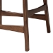 Baxton Studio Latina Mid-century Retro Modern Scandinavian Style Black Faux Leather Upholstered Walnut Wood Finishing 24-Inches Counter Stool - BSOLatina Barstool-Black PVC