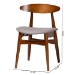 Baxton Studio Flora Mid-Century Modern Light Grey Fabric and "Oak" Medium Brown Finishing Wood Dining Chair - BSOFlora-Medium Oak-DC