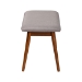 Baxton Studio Flora Mid-Century Modern Light Grey Fabric and "Oak" Medium Brown Finishing Wood Dining Bench - BSOFlora-Medium Oak-Bench