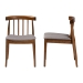 Baxton Studio Wyatt Mid-Century Modern Walnut Wood Dining Chair Set of 2 - BSOFlorence Dining Chair