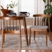 Baxton Studio Wyatt Mid-Century Modern Walnut Wood Dining Chair Set of 2 - BSOFlorence Dining Chair