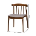 Baxton Studio Wyatt Mid-Century Modern Walnut Wood Dining Chair Set of 2 - BSOFlorence Dining Chair
