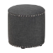 Baxton Studio Rosine Modern and Contemporary Dark Grey Fabric Upholstered Nail Trim Ottoman - BSO1708-Gray