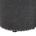 Baxton Studio Rosine Modern and Contemporary Dark Grey Fabric Upholstered Nail Trim Ottoman - BSO1708-Gray