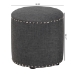 Baxton Studio Rosine Modern and Contemporary Dark Grey Fabric Upholstered Nail Trim Ottoman - BSO1708-Gray