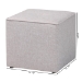 Baxton Studio Corinne Modern and Contemporary Light Grey Fabric Upholstered Ottoman - BSO1709-Light Gray