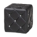 Baxton Studio Stacey Modern and Contemporary Black Faux Leather Upholstered Ottoman - BSO1710-Black