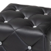 Baxton Studio Stacey Modern and Contemporary Black Faux Leather Upholstered Ottoman - BSO1710-Black