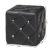 Baxton Studio Stacey Modern and Contemporary Black Faux Leather Upholstered Ottoman - BSO1710-Black