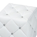 Baxton Studio Stacey Modern and Contemporary White Faux Leather Upholstered Ottoman - BSO1710-White