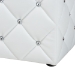 Baxton Studio Stacey Modern and Contemporary White Faux Leather Upholstered Ottoman - BSO1710-White