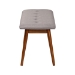 Baxton Studio Flora II Mid-Century Modern Light Grey Fabric Upholstered Medium Oak Finished Wood Dining Bench - BSOFlora2-Light Grey/Medium Oak-Bench
