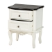 Baxton Studio Darlene Classic and Traditional French White and Cherry Brown Finished Wood 2-Drawer End Table - BSOJY-132054-2 DW ET