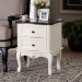 Baxton Studio Darlene Classic and Traditional French White and Cherry Brown Finished Wood 2-Drawer End Table - BSOJY-132054-2 DW ET