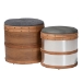 Baxton Studio Caleb Modern Grey Fabric and Alligator Faux Leather 2-Piece Storage Ottoman Set - BSOR87R504-2PC Otto Set