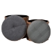 Baxton Studio Caleb Modern Grey Fabric and Alligator Faux Leather 2-Piece Storage Ottoman Set - BSOR87R504-2PC Otto Set