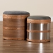 Baxton Studio Caleb Modern Grey Fabric and Alligator Faux Leather 2-Piece Storage Ottoman Set - BSOR87R504-2PC Otto Set