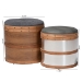 Baxton Studio Caleb Modern Grey Fabric and Alligator Faux Leather 2-Piece Storage Ottoman Set - BSOR87R504-2PC Otto Set